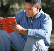 Young Man Reading the Bible